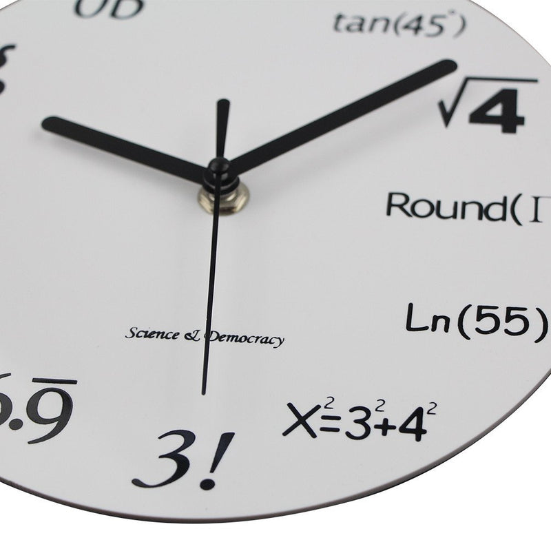 NewNest Australia - Timelike Math Clock, Unique Wall Clock Modern Design Novelty Maths Equation Clock - Each Hour Marked by a Simple Math Equation (12"(30CM)) 12"(30CM) 