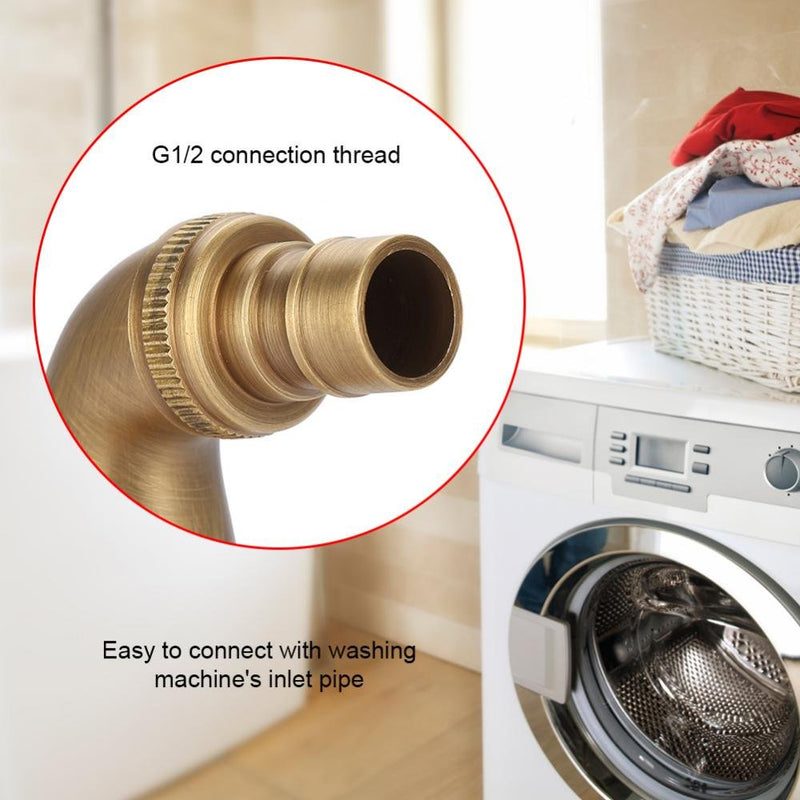 Vintage Solid Brass Single Handle Faucet Washing Hine Faucet Wall Mounted Water Tap Laundry Utility Room Sink Faucets(1#) 1# - NewNest Australia
