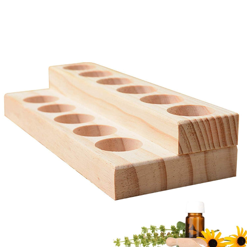 Songlela Essential Oil Display Stand, 11 Holes Aromatherapy Oils Wooden Carry Rack Holder Organizer Multifunctional Gift For Nail Polish, Fragrance Oils, Essential Oils, Stain And Lipstick #2 - NewNest Australia