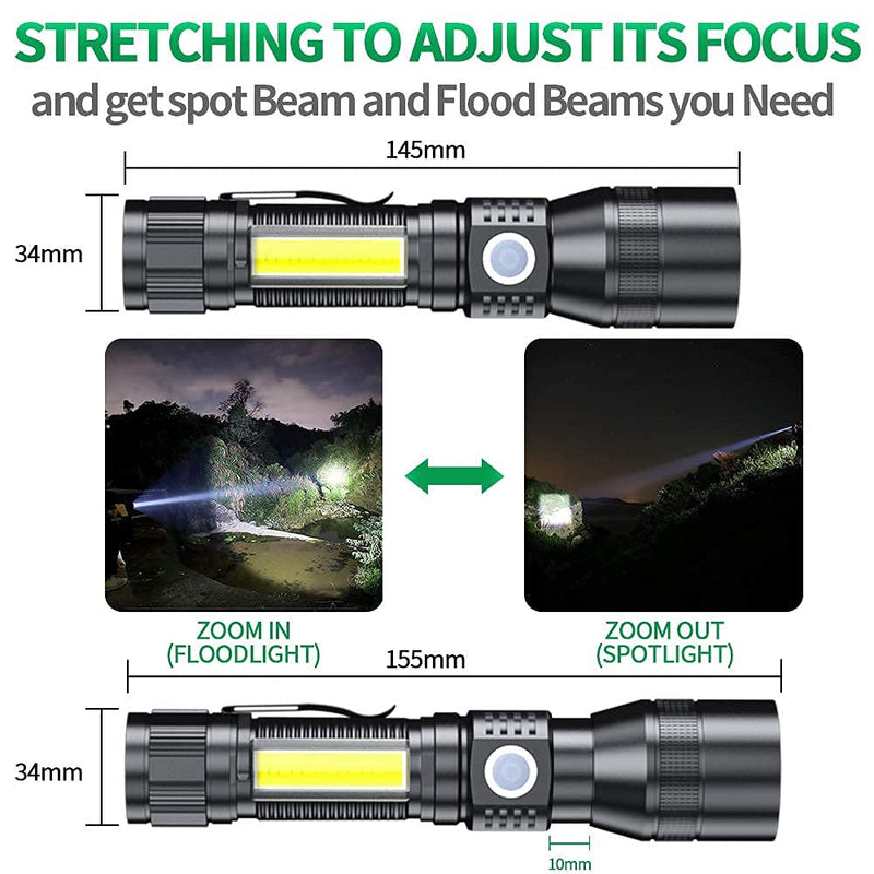 Black Light Flashlight Rechargeable, 3-in-1 UV Light Flashlights, 1000 Lumen LED Tactical Flashlight, High Powered 7 Modes Waterproof UV Blacklight Flashlights for Stains Detection Camping Emergency 1 - NewNest Australia