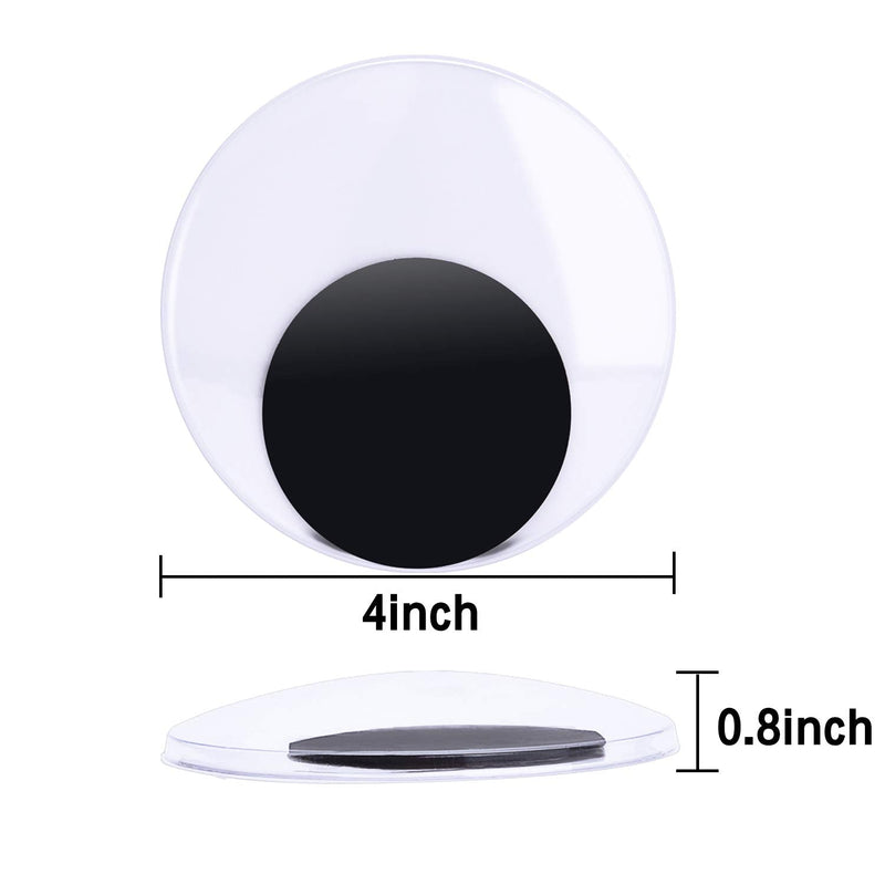 Sunmns 4 Inch Large Sized Plastic Wiggle Eyes with Self Adhesive for Craft Decorations, 4 Pack - NewNest Australia