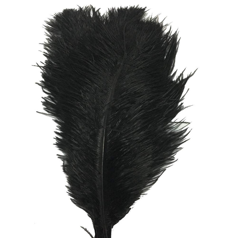 Lanpeed 10pcs Ostrich Feathers 18-20 inch (45-50cm) for Home Wedding Party Decoration (Black) Black - NewNest Australia