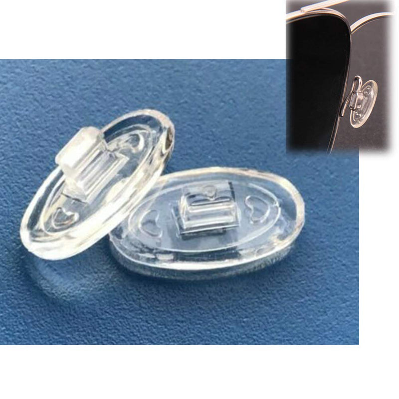 Eyeglasses Nose Pads 15mm 6 Pairs Oval Pushin Nose Pieces Push in Soft Silicone Slide in Nose Pads Nosepads for Eye Glasses Eyeglasses Sunglasses 15mmx8mm - NewNest Australia