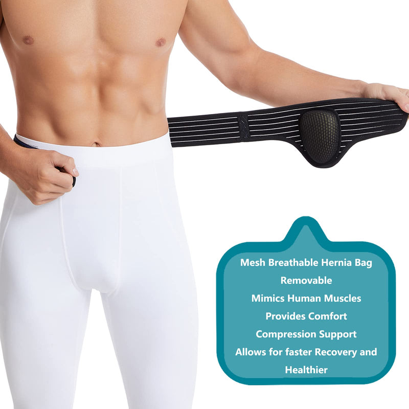 Hernia Guard I Inguinal Hernia Belt For Men I Left or Right Side I Post Surgery Men’s Inguinal Hernia Support Truss For Inguinal, Groin Hernias I Adjustable Waist Strap M(Fits waist 28"-44") - NewNest Australia
