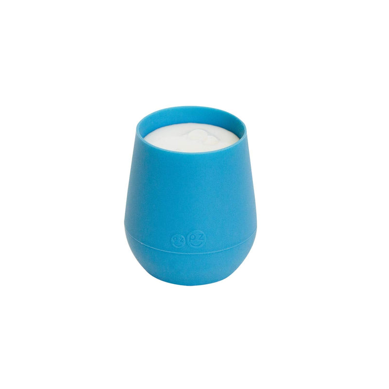 ezpz Tiny Cup (Blue) - 100% Silicone Training Cup for Infants - Designed by a Pediatric Feeding Specialist - 4 months+ Blue - NewNest Australia