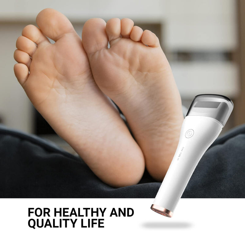 Edicare, Electric Foot File, Professional Pedicure Foot File For Men And Women, Ideal For Removing Hardness, Calluses And Skin, Waterproof, Usb Rechargeable, Foot Care (White) - NewNest Australia
