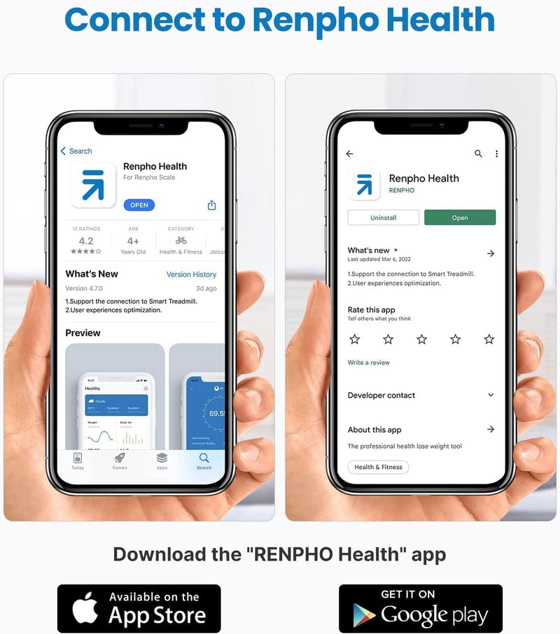 RENPHO Body Tape Measure for Weight Loss, Smart Body Measuring Tape for Body Measurements, Fitness Body Composition Monitors with APP, Retractable Dual-Scale Body Measurement Tape - NewNest Australia