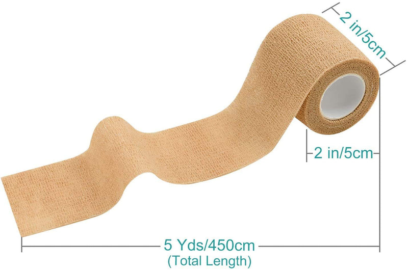 Self-Adhesive Cohesive Bandage 12 Self-Adhesive Bandage 5 Cm X 4.5 M Cohesive Tape Bandage Bandage Bandage Wrap Medical Adhesive Bandage For Pets First Aid Sports And Tattoo Grip Accessories (Black) - NewNest Australia
