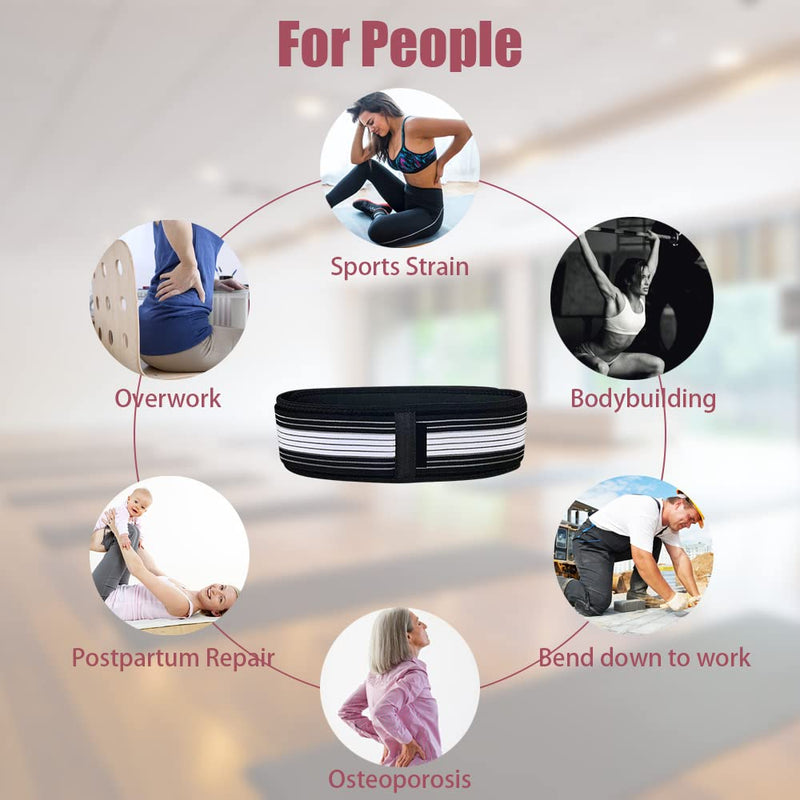 Kunoli Sacroiliac SI Joint Support Belt Sciatica Pain Relief Brace Lower Back Support Hip Sciatic Nerve Pelvis Lumbar Pain Relief Devices for Women and Men Hip Size 32-47 inch - NewNest Australia