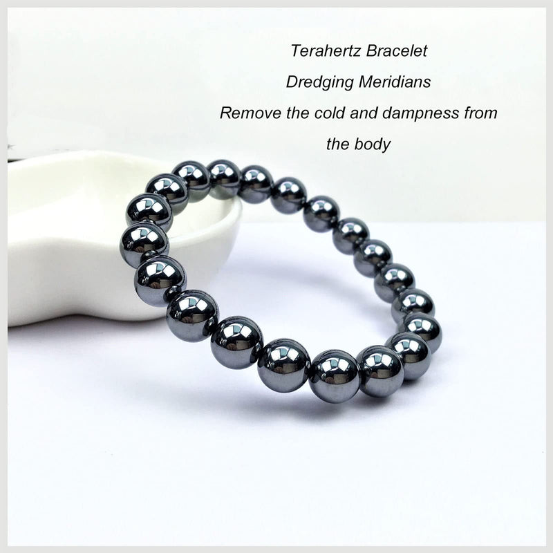 Natural Terahertz Bracelet Terahertz Stone Bracelet Powerful Beads Fashion Fatigue Therapy Natural Energy Stone Bracelet Terahertz Beads Bracelet Pain Relief for Men and Women - NewNest Australia