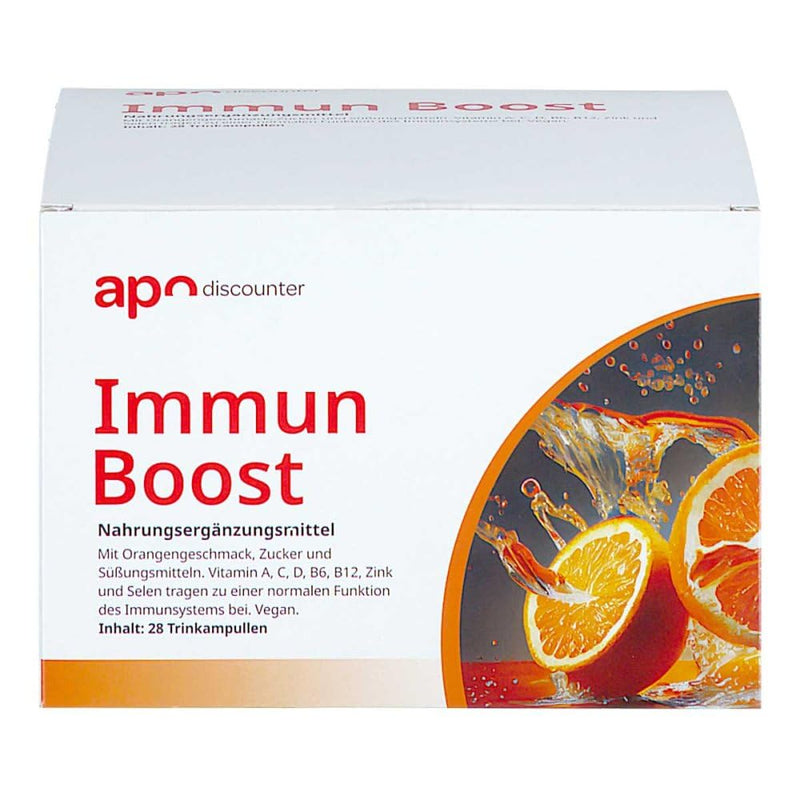 Apodiscounter Immune Boost drinking ampoules - micronutrients for normal immune system function - with vitamins A, C, D, B6, B12, zinc and selenium / 28 daily portions - NewNest Australia