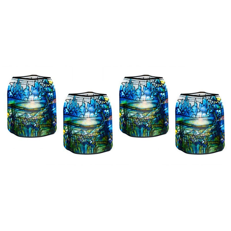 NewNest Australia - MODGY Luminary Lanterns 4-Pack - Floating LED Candles with Batteries Included - Luminaries are Great for Weddings, Parties, Patios & Celebrations of All Kinds (Iris) 