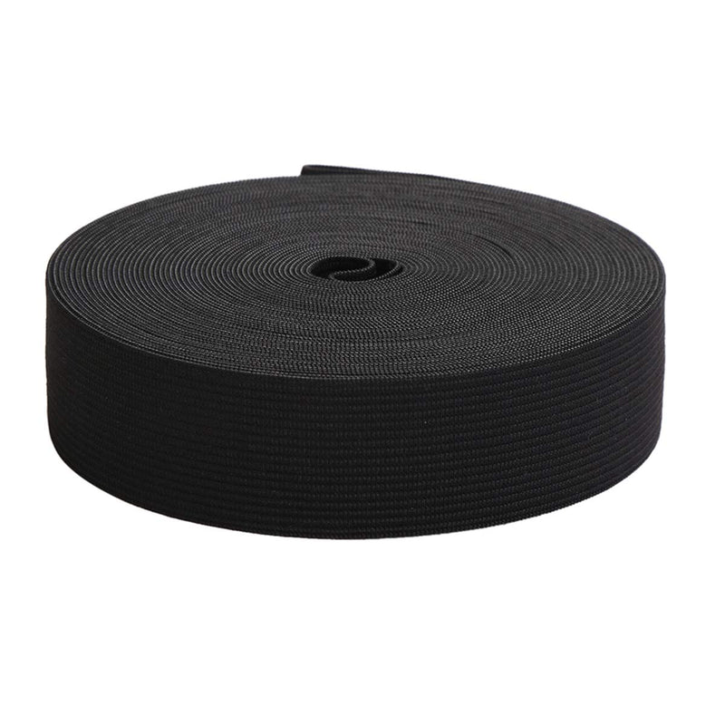 MYUREN 1-1/2 Inch by 10 Yard Black Heavy Stretch High Elasticity Elastic Spool Knit Elastic Bands for Sewing Waistband Elastic 1-1/2inch - NewNest Australia