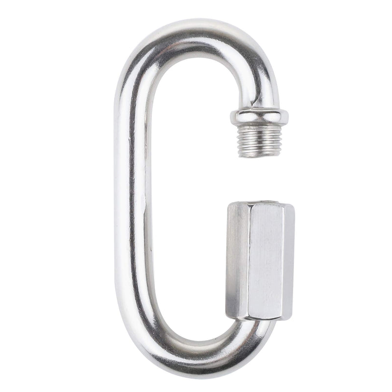 IEBUOBO Quick Link Stainless Steel Quick Link Chain D Shape Locking Quick Chain for Carabiner, Hammock, Camping and Outdoor Equipment (1/4 inch(16Packs)) 1/4 inch(16Packs) - NewNest Australia