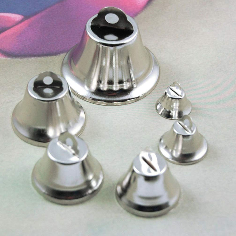 SUPVOX 20pcs Craft Bells Jingle Bells Mini Small Bells Silver Wind Chimes Bells Vintage Metal Bells Christmas DIY Craft Wind Chimes Making - NewNest Australia