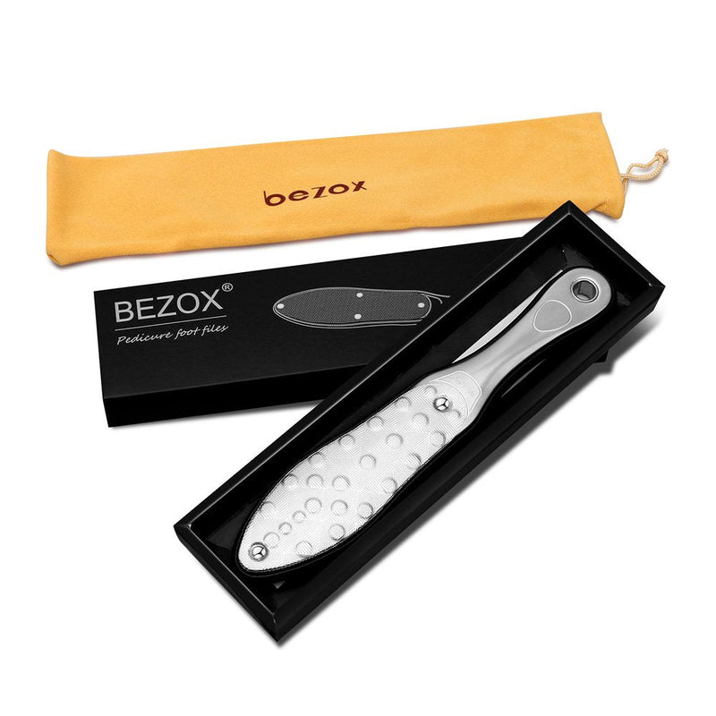 BEZOX Professional Foot File, Double Side Pedicure File, Dead Hard Cracked Skin Calluses Remover, Portable Foot Care Tool, Heavy Duty Stainless Steel All Body - NewNest Australia