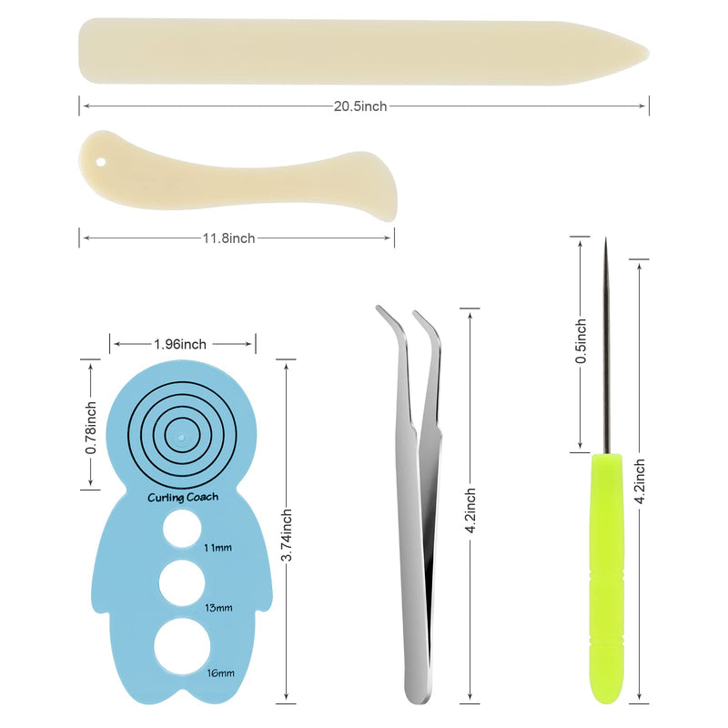 Paper Quilling Tools, 12 Pack Assorted Sizes Rolling Curling Quilling Needle Pen for Art Craft DIY Paper Cardmaking Project 11 PCS - NewNest Australia