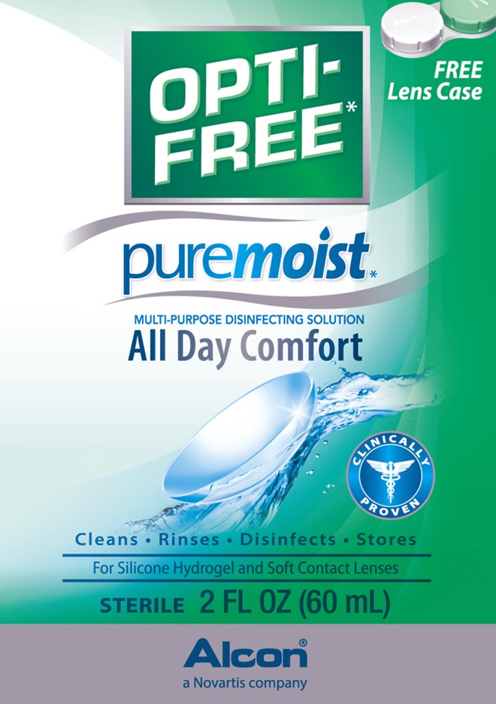 Opti-Free Puremoist Multi-Purpose Disinfecting Solution with Lens Case, (Packaging may vary), 2 Fl Oz (Pack of 1) 2 Fl Oz (Pack of 1) - NewNest Australia