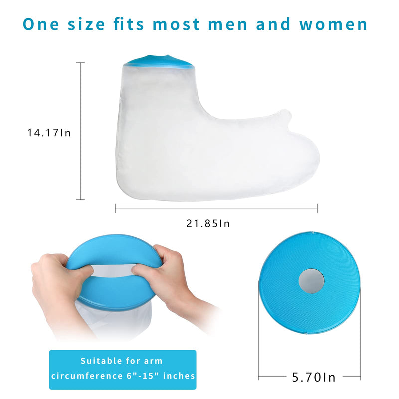 SUPERNIGHT Waterproof Cast Cover, Teenager Full Arm for Bathe Shower, Watertight Plaster Cast Bandage Protector for Arm, Wrist, Elbow and Hand Wounds(Long) Child Full Arm - NewNest Australia
