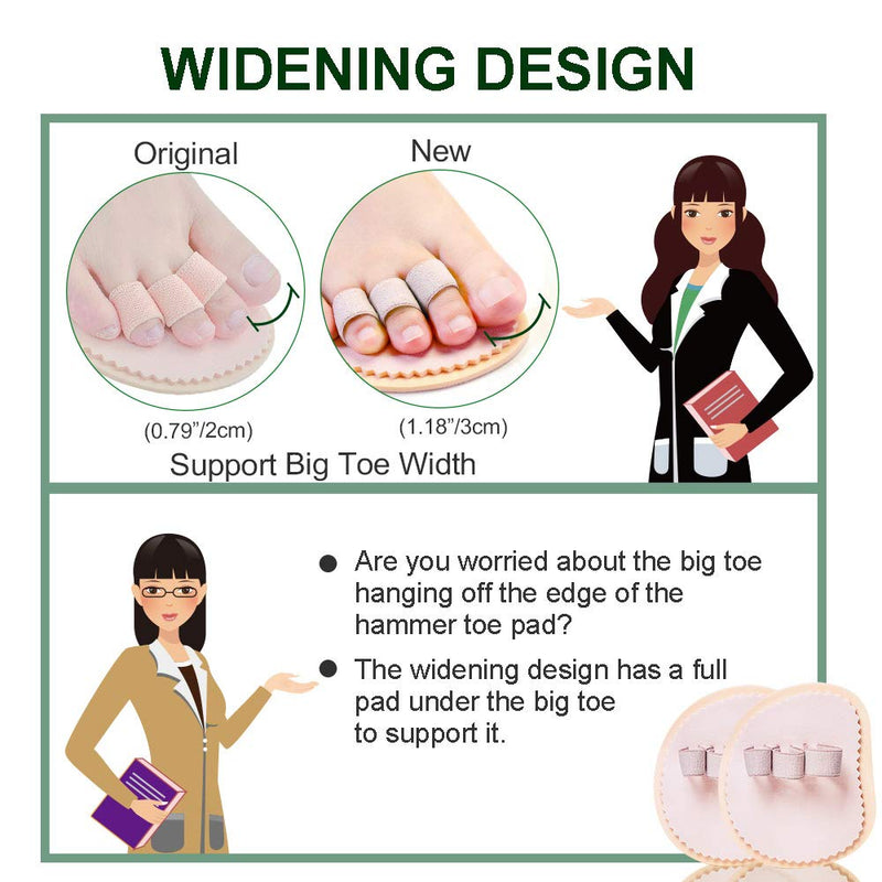 Welnove Toe Separator, Hammer Toe Correctors, Hammer Toe Foot Pad, for Hammer Toe, Claw Toe Correctors - Pack of 2 (3 Holes) - NewNest Australia