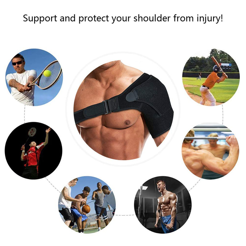 Shoulder Support With Pressure Pad For Men And Women, Adjustable Shoulder Support For Torn Rotator Cuff, Tendonitis, Displacement, Fits Right Or Left Shoulder - NewNest Australia