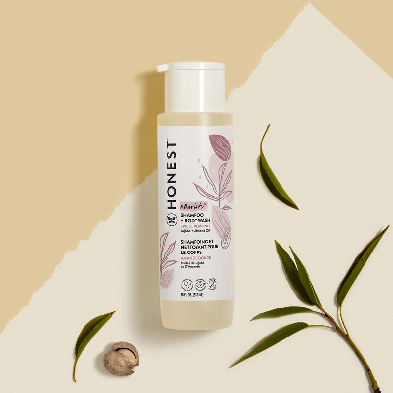The Honest Company Nourish Shampoo + Body Wash Sweet Almond - 18 Fl Oz - NewNest Australia