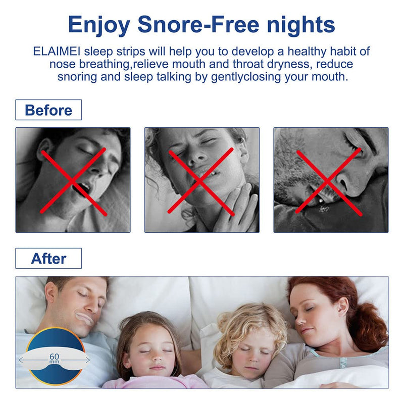 90 X Sleep Strips Mouth Tape For Nose Breathing Less Mouth Breathing Improved Nighttime Sleeping Instant Snoring Relief Snoring Aids Straps Stop Snoring For Mouth Breathers For Adults For Men - NewNest Australia
