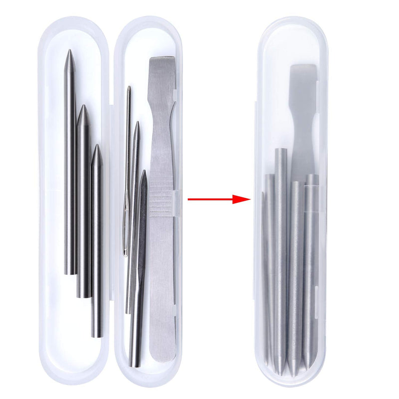 Ruisita 7 Pack Stainless Steel Paracord FID Set Paracord Lacing Stitching Needles and Smoothing Tool with Clear Storage Box for Laces Strings Leather Weaving and Paracord Bracelet - NewNest Australia