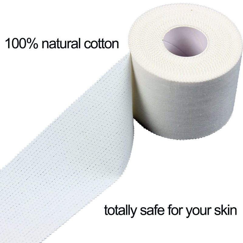 Liangmai Sports Tape White, 4 Rolls Of Tape Set (3.8 Cm X 10 M), Self-Adhesive Tape With Extra Strong Adhesive, Skin-Friendly Tearable Sports Bandage For Handball Football Volleyball All Sports - NewNest Australia