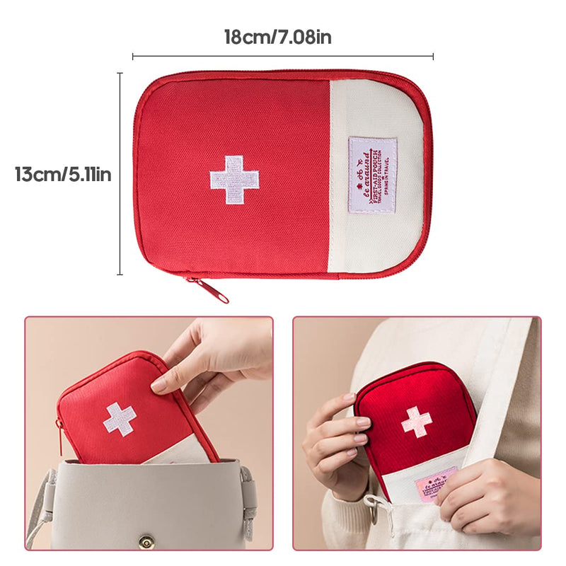 XPEX Pack of 2 Medicine Bags On the Go Small Emergency Bag Travel Pharmacy Waterproof Children's Emergency Box Pharmacy Bag Travel Camping - NewNest Australia