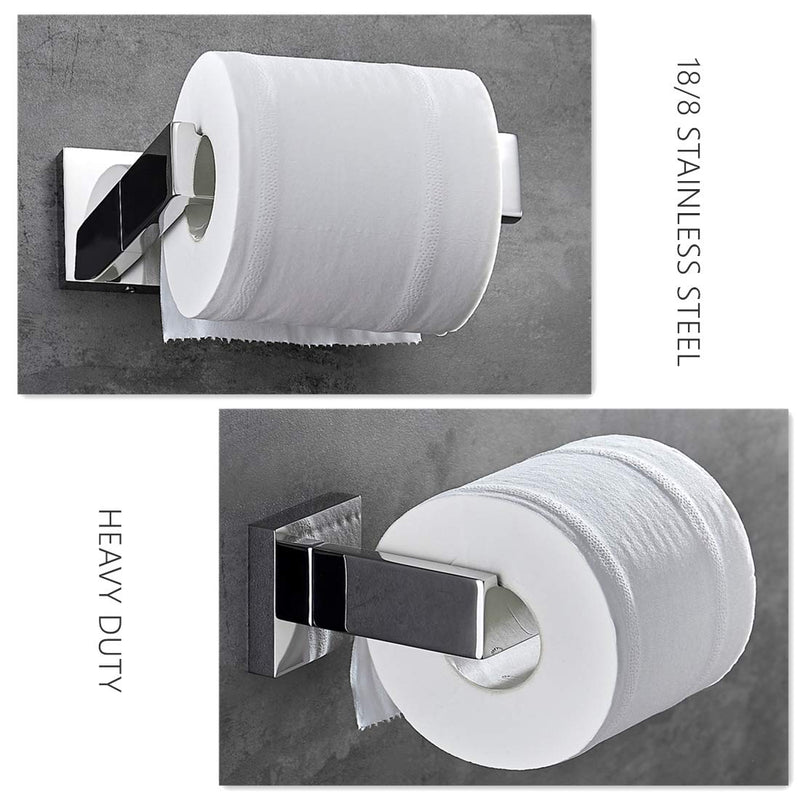 VELIMAX Premium SUS304 Stainless Steel Toilet Paper Holder Wall Mounted Toilet Tissue Roll Holder for Bathroom, Polished - NewNest Australia