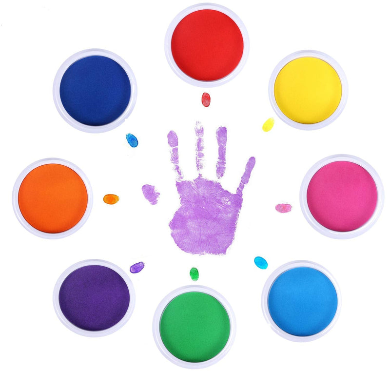 MoloTAR 8 Colors Rainbow Washable Large Ink Pads for Rubber Stamps Kids (Pack of 8) - NewNest Australia