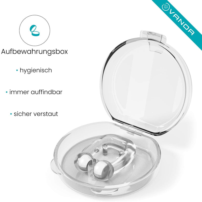 Vanoa Premium Snore Stopper, Set Of 2 Including Anti-Snoring Tips ‚ Relaxed And Peaceful Sleep ‚ Nose Clip Against Snoring ‚ Bpa-Free ‚ Odorless ‚ Universal Size Transparent - NewNest Australia