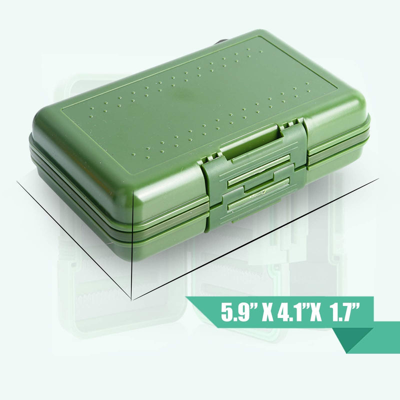 M MAXIMUMCATCH Maxcatch Fly Boxes for Fly Fishing Double Side Waterproof Fishing Tackle Box Olive (4 Split Foam Inserts) 5.9inch x4.1inch x1.7inch - NewNest Australia