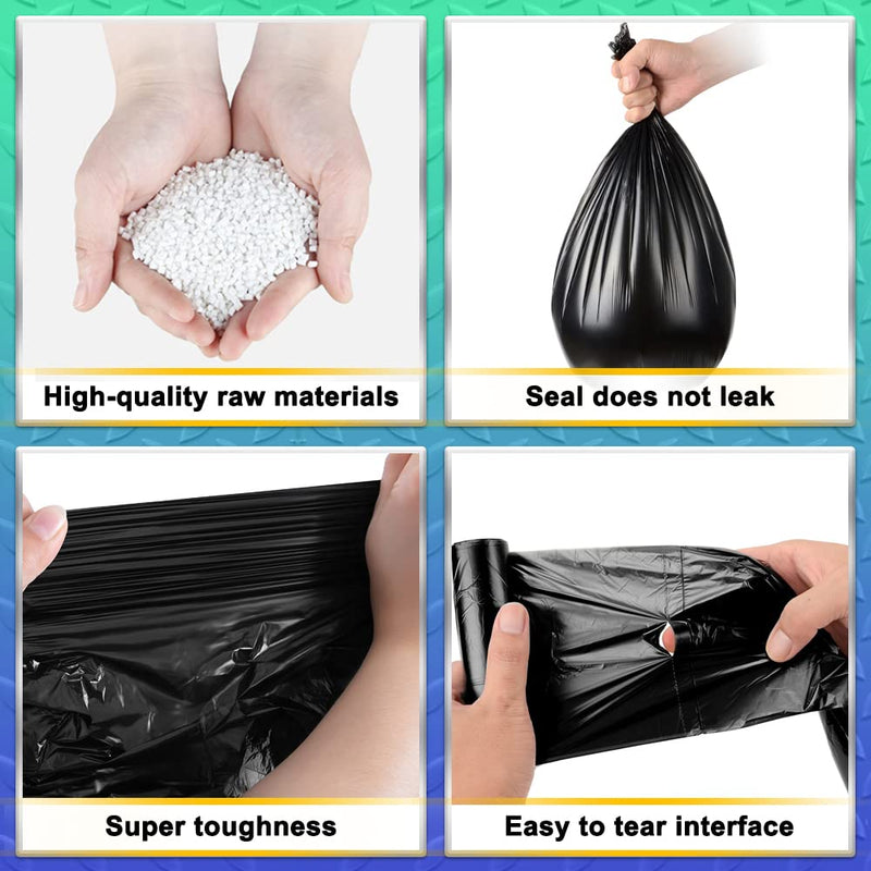 AOSULI 5L Small Trash Bin Bags 69PCS Garbage Bags Black Bin Liner/Trash/Rubbish Bags for Kitchen,Home,Office,Bathroom,Lawn,Garden,Patio(Fits 0.8,1.5,1.2 Gallon Bins,3 Rolls - NewNest Australia