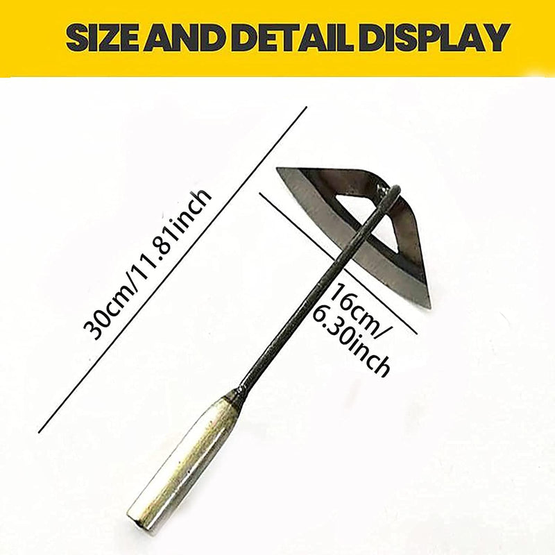 2Pcs Gardening Hand Tools Hoe, Durable All-Steel Hardened Hollow Hoe, Sharp Garden Edger Weeder,Hoe Garden Tool Hand Shovel Weed Puller Accessories for Backyard Weeding, Loosening, Farm Planting 2 pack - NewNest Australia