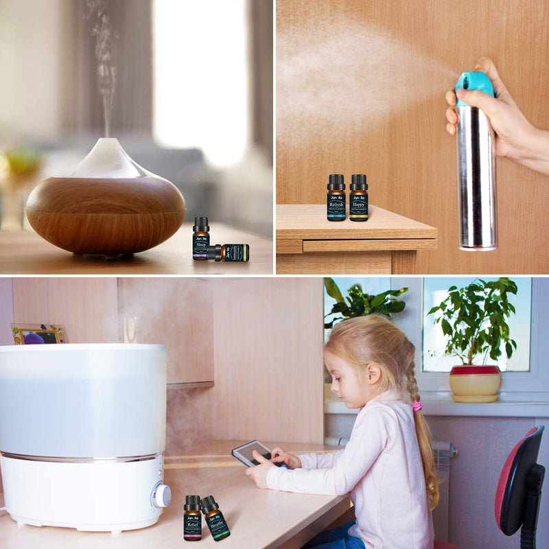 Janolia Essential Oils Set, Upgrade Package, Pure Natural Fragrance Oils Set for Diffuser, Relaxation, Sleep, Ideal Room - NewNest Australia