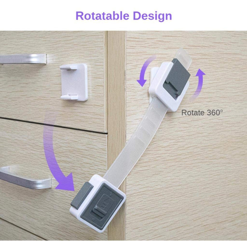 JEM Essentails, Baby Child Safety Cabinet Locks | Baby & Child Proof Dresser Drawers, Cabinets, Oven, Toilet Seat, and More | Multi-Purpose Use | Super Strong 3M Adhesive | 8 pack - NewNest Australia
