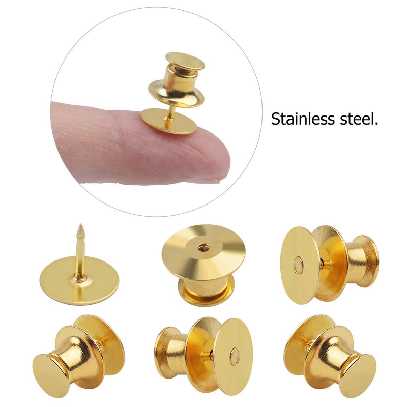 Aylifu Tie Tacks and Clutch Backs Set, 30 Pieces Metal Pin Backs Locking Pin Keepers with 30 Pieces 10mm Tie Tacks Blank Pins (Gold)- No Tool Required Gold - NewNest Australia