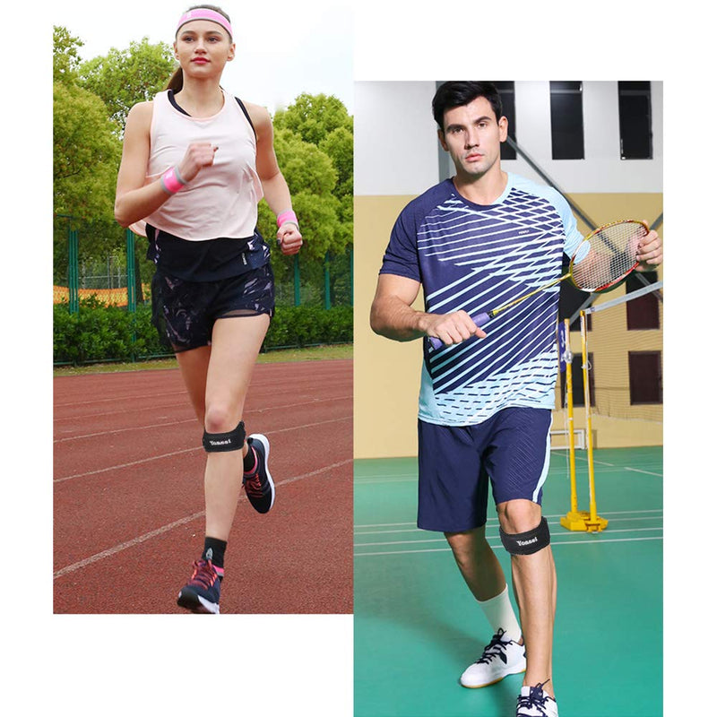 Yoassi 2 Patella Bands, High-Quality Silicone Patella Bandage, Sports Knee Bandage, Knee Bandage For Men And Women For Sports, Fitness, Hiking And Basketball - NewNest Australia