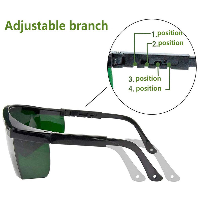 Protective glasses, light protection glasses for the HPL/IPL hair removal device, adjustable IPL hair removal device, glasses, protective glasses for IPL hair remover for body, face, bikini zone and armpits (dark green). - NewNest Australia