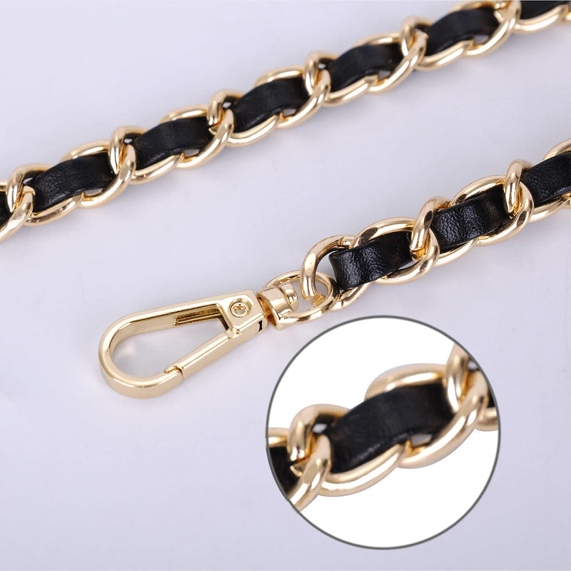 VanEnjoy Purse Chain Strap with Tassel - Microfiber Leather - Replacement for Shoulder Crossbody Straps for Handbag Black L-gold Chain With Tassel - NewNest Australia