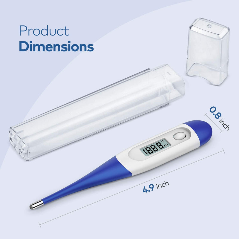 Thermometer for Adults, Digital Oral Thermometer for Fever with 10 Seconds Fast Reading Dark Blue - NewNest Australia