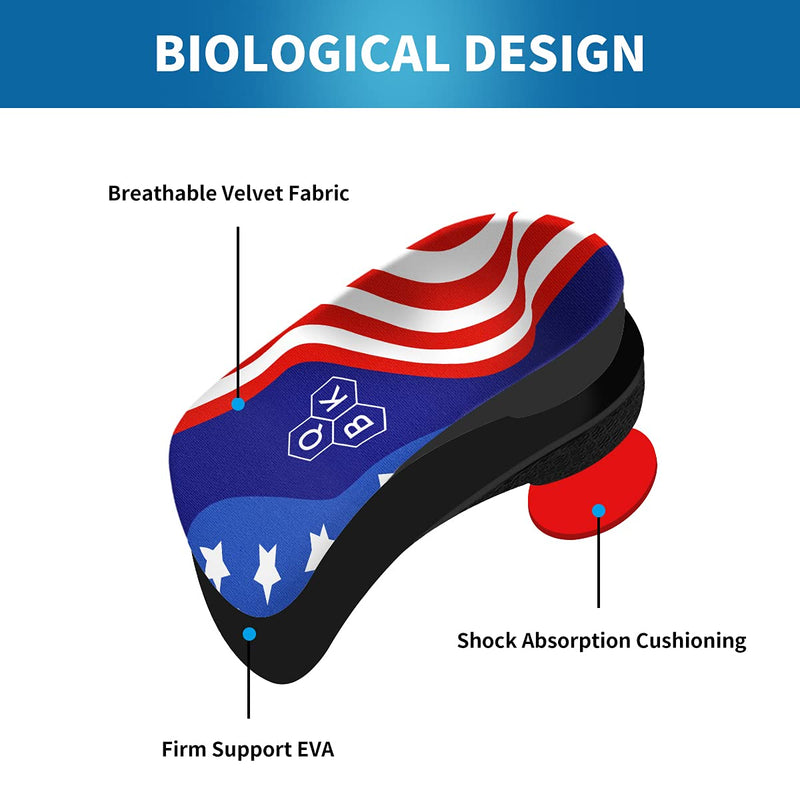 Orthotic Insoles, QBK 3/4 High Arch Support Plantar Fasciitis Insoles with Flag Pattern, Shoe Insoles Men and Women for Flat Feet, Arthritis, Supination, OverPronation and Pain Relieve, M M: 6-8 - NewNest Australia