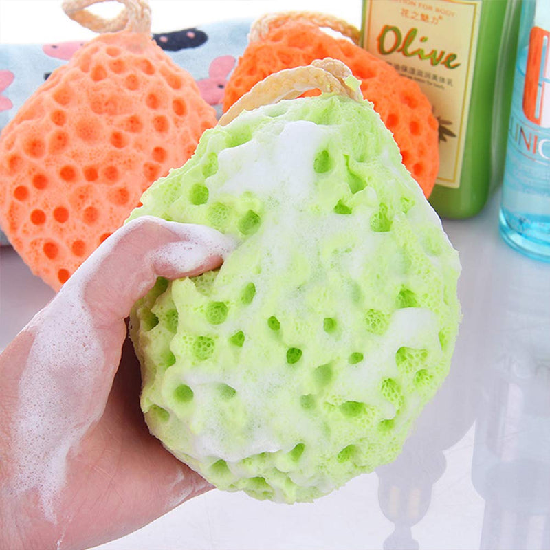 Body Bath Sponge,3 Pack Natural Fiber Soft Body Bath Sponge Honeycomb Texture Gentle Soothing Exfoliating Cleansing Body Shower Loofahs for Adults Kids Daily Care Bathroom Supplies - NewNest Australia