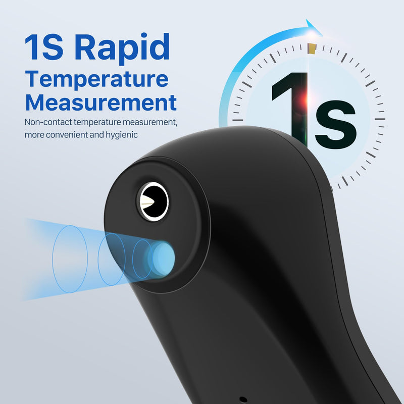 Fever thermometer contactless for babies and adults, digital forehead thermometer, infrared thermometer with immediate, accurate reading, fever alarm, black - NewNest Australia