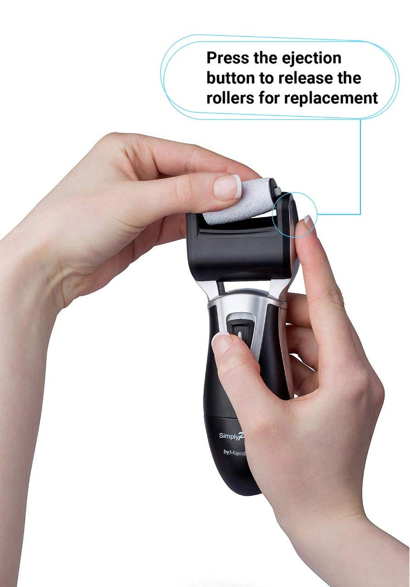 Electric Rechargeable Hard Skin Remover - Pedicure Foot File, Professional 3X Powerful Callus Remover for Dead Hard Cracked Skin, Coarse and Fine 2 Extra Rollers & Charging USB - NewNest Australia