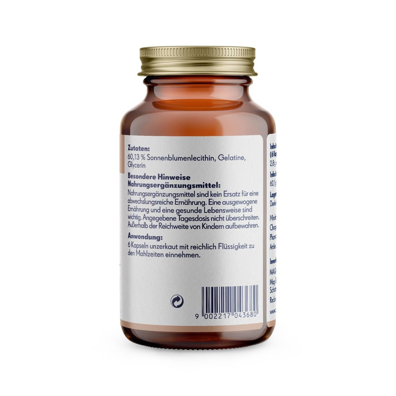 MAGISTER DOSKAR Lecithin capsules, pure sunflower lecithin, 100 pieces - PHARMACY QUALITY - NewNest Australia