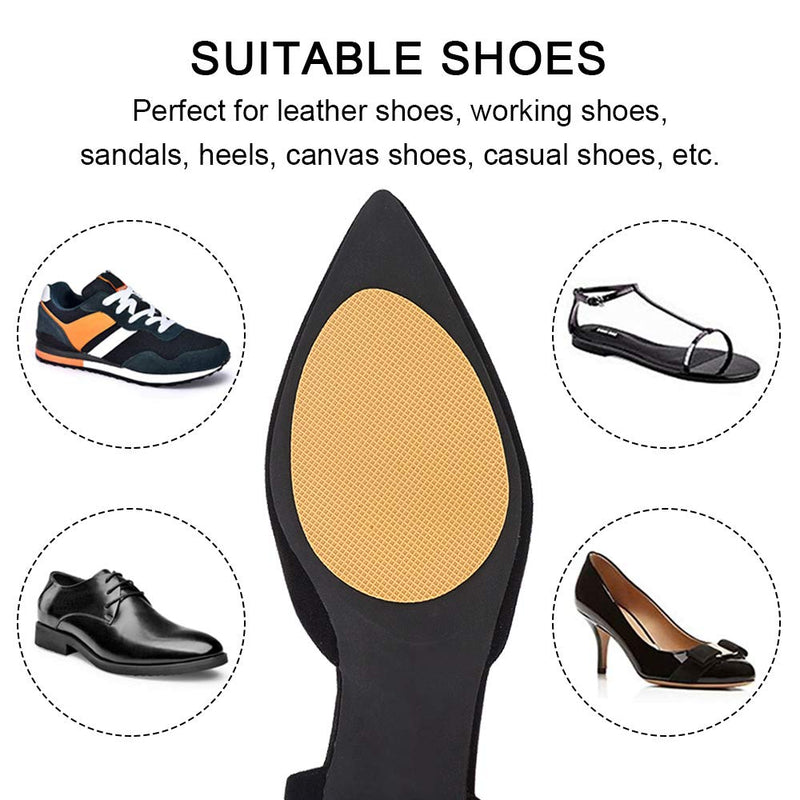 Dr. Shoesert Non-Slip Shoes Pads Adhesive Shoe Sole Protectors, High Heels Anti-Slip Shoe Grips (Yellow + Black) Black + Yellow - NewNest Australia