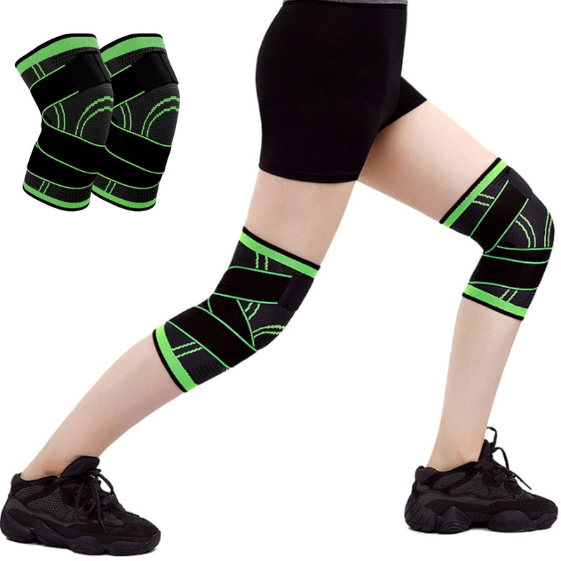 Dkddsss 2 Pieces Knee Support, Knee Support Men Women Knee Brace With Adjustable Straps, Medical Knee Pads For Knee Pain, Running, Meniscus Tear, Arthritis, L - NewNest Australia